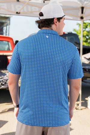 Burlebo Performance Polo | Texas Blue & White