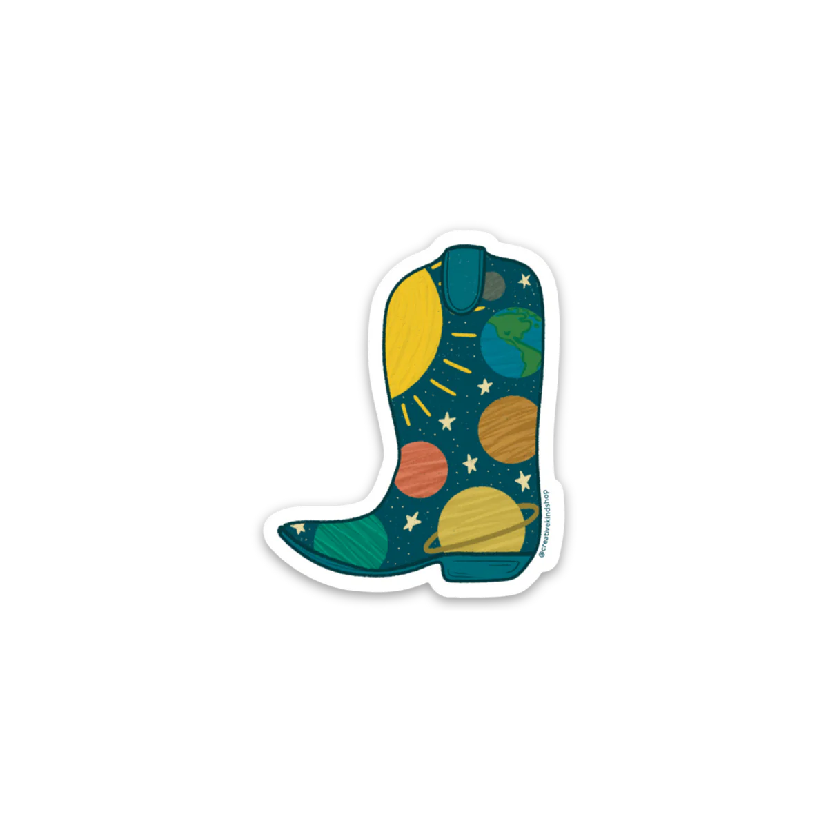 Space Cowboy Boot Sticker