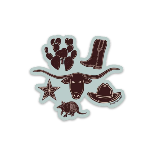 Texas Characters Sticker