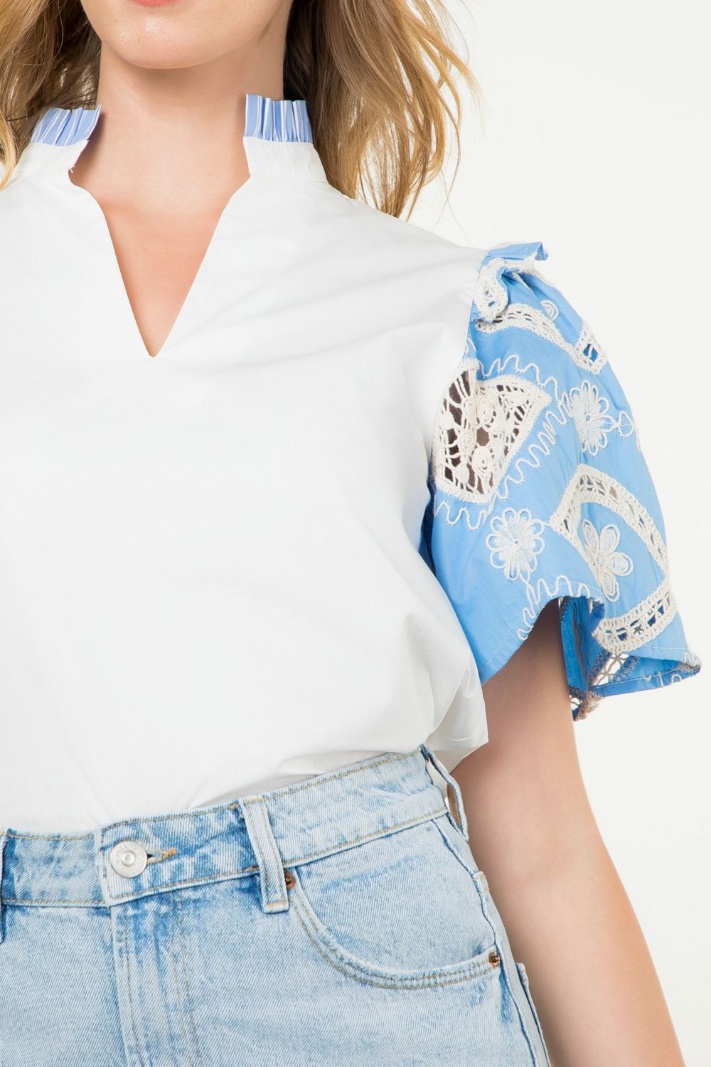 Blue Eyes Top | White
