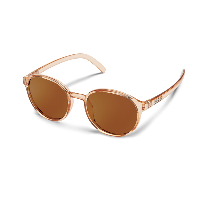 Suncloud Optics Low key Sunglasses Crystal Peach: Polarized Brown
