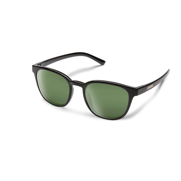 Suncloud Optics Montecito Sunglasses Transparent Brown: Polarized Gray Green