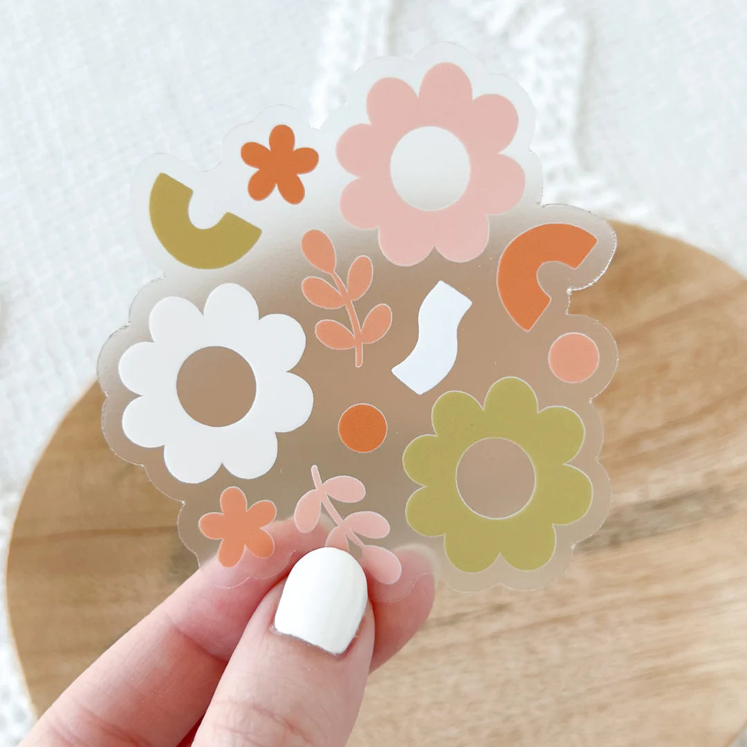 Nude Funky Floral Sticker