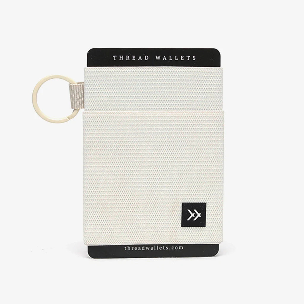 Thread Wallets Off White Elastic Wallet