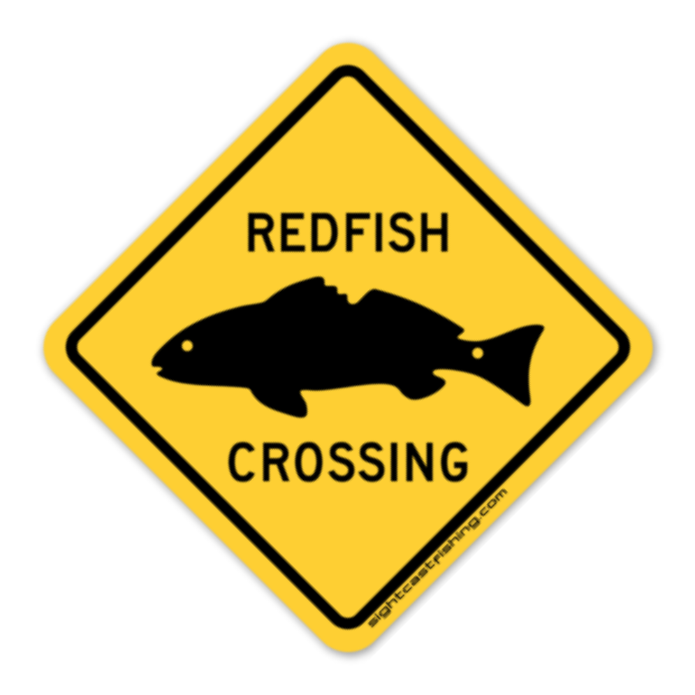 Redfish Crossing Sticker