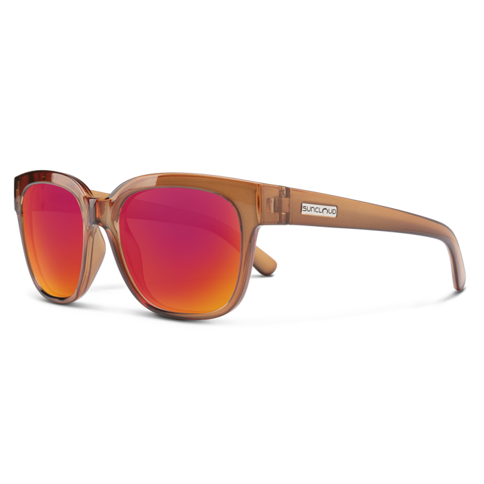 Suncloud Optics Affect Sunglasses Crystal Brown: Polarized Red Mirror