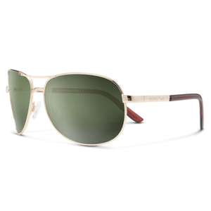 Suncloud Optics Aviator Sunglasses Gold - Polarized Gray Green Lens