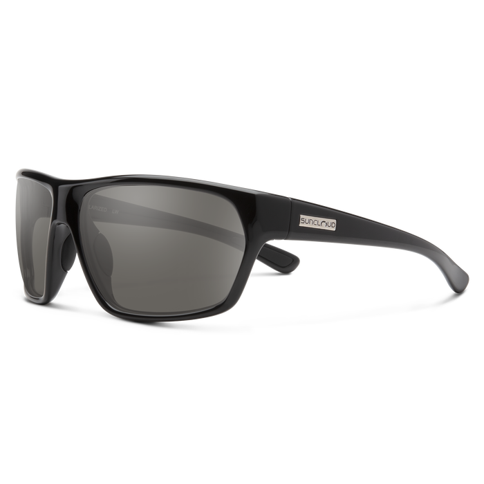 Suncloud Optics Boone Sunglasses Black: Polarized Grey Lens