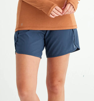 Free Fly Women's Bamboo-Lined Breeze Shorts - 6" Inseam / Blue Dusk II