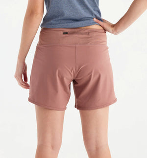 Free Fly Women's Bamboo-Lined Breeze Shorts - 6" Inseam / Light Sangria