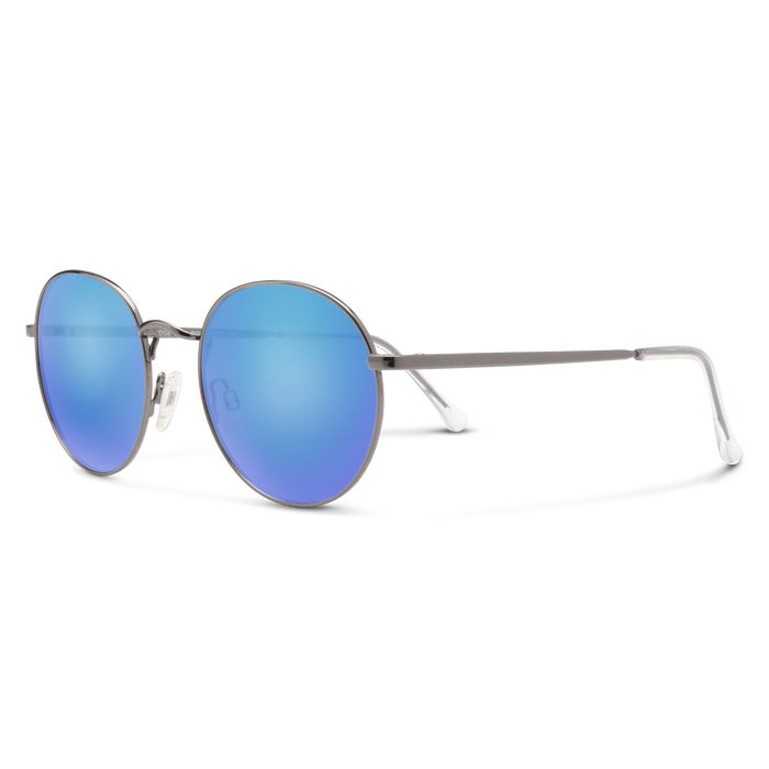 Suncloud Optics Bridge City Sunglasses Gunmetal: Polarized Blue Mirror Lens