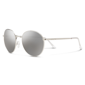 Suncloud Optics Bridge City Sunglasses Silver: Polarized Silver Lens