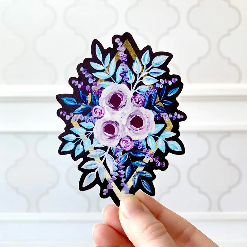 Purple Roses Sticker