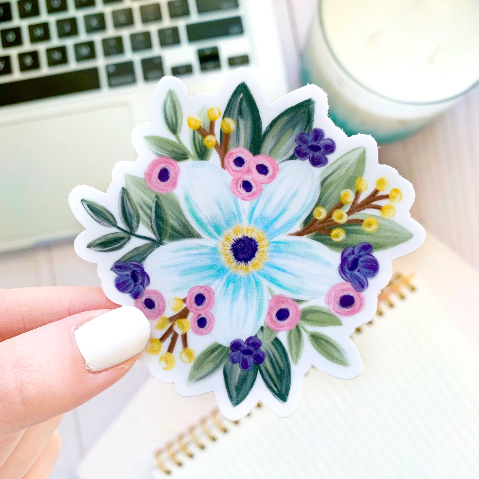 Blue Daisy Sticker