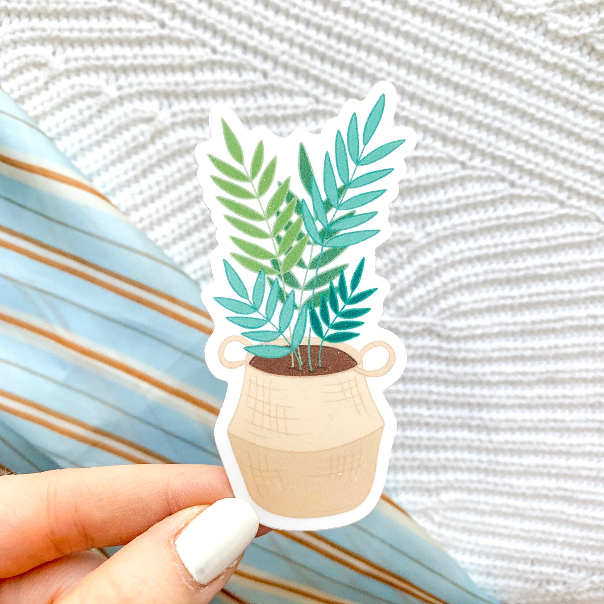 Basket Fern Plant Sticker