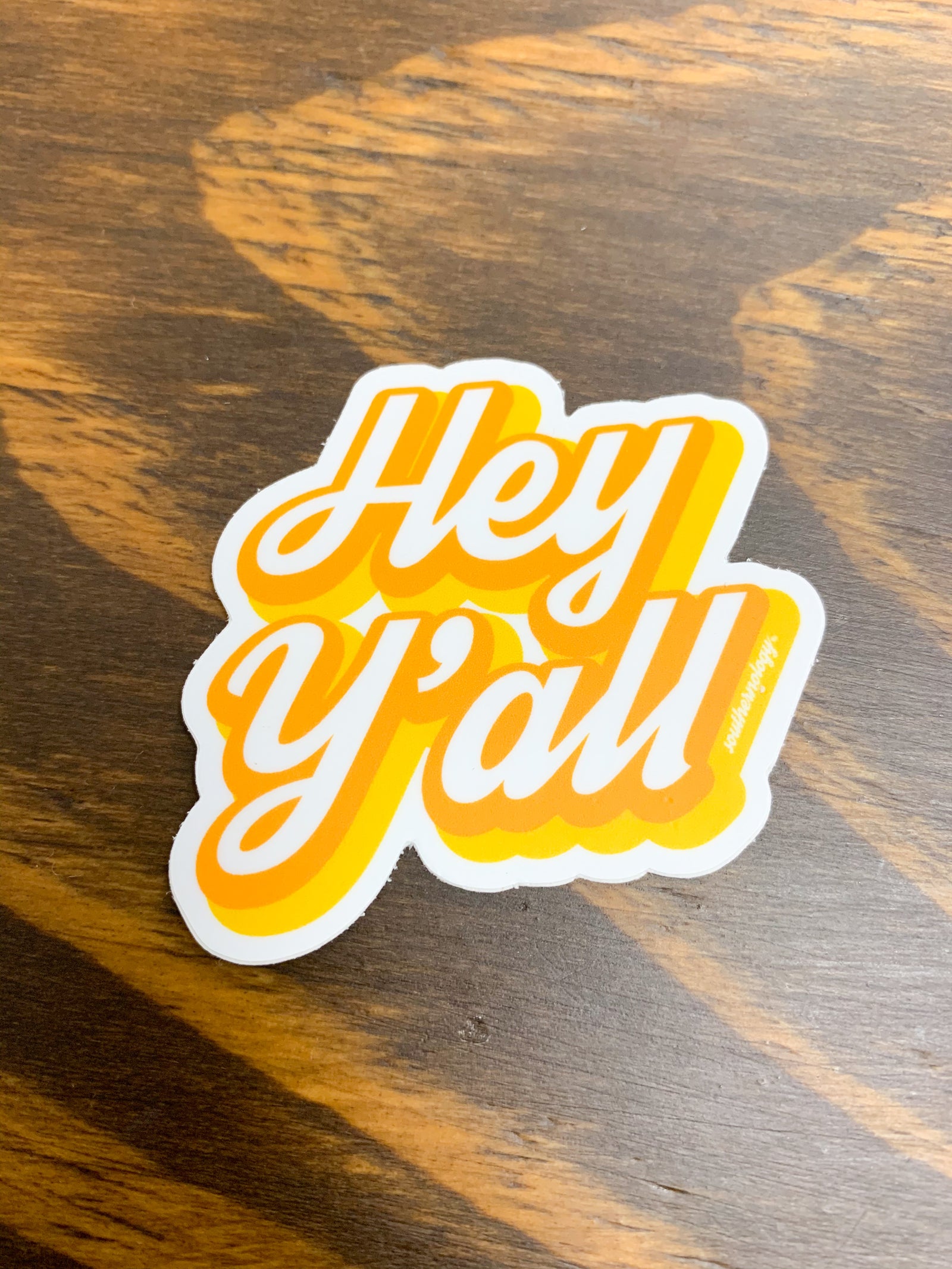 Retro Hey Yall Sticker