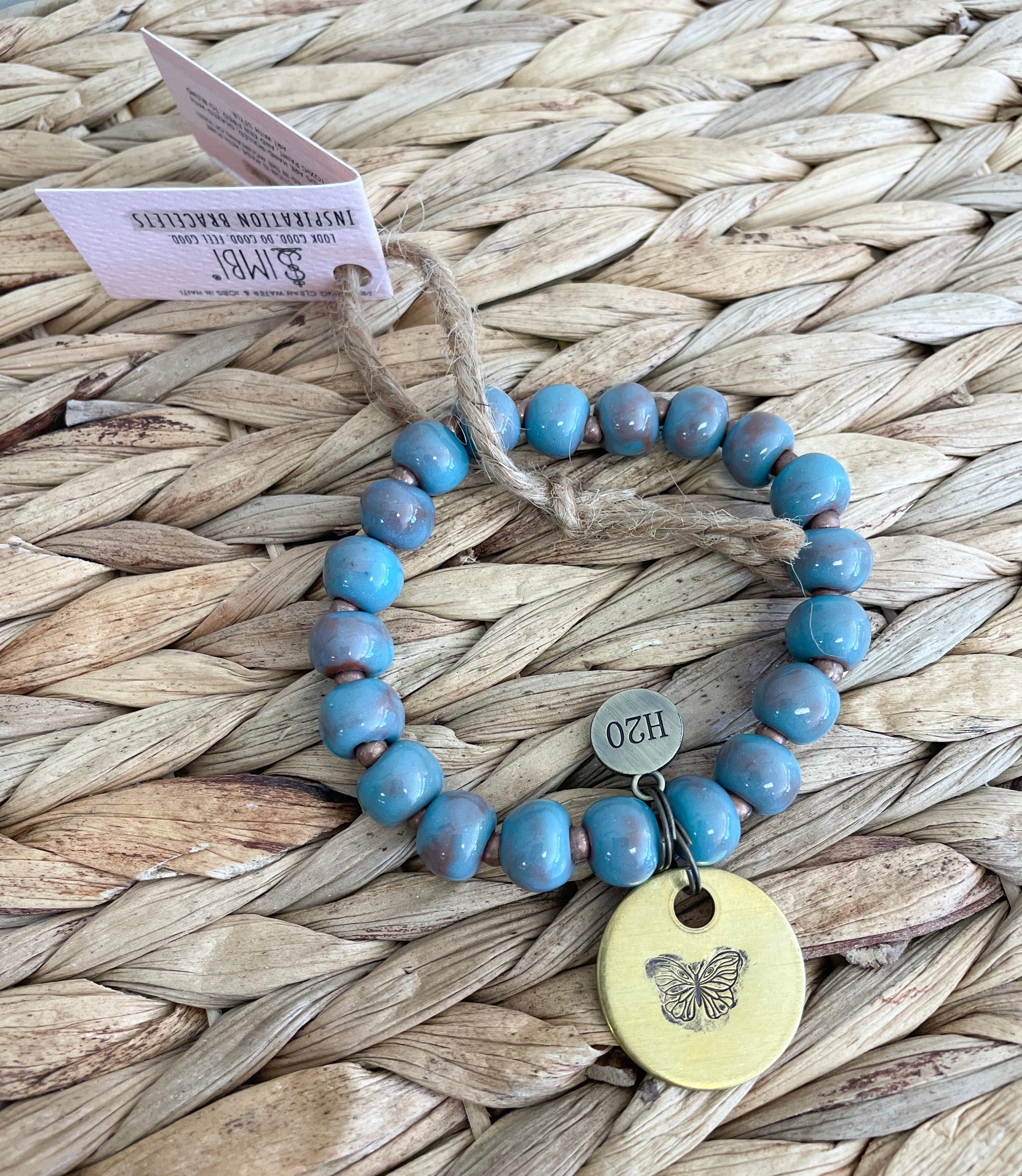 Simbi Tulum Blue Inspiration Charm Bracelet - Butterfly Charm
