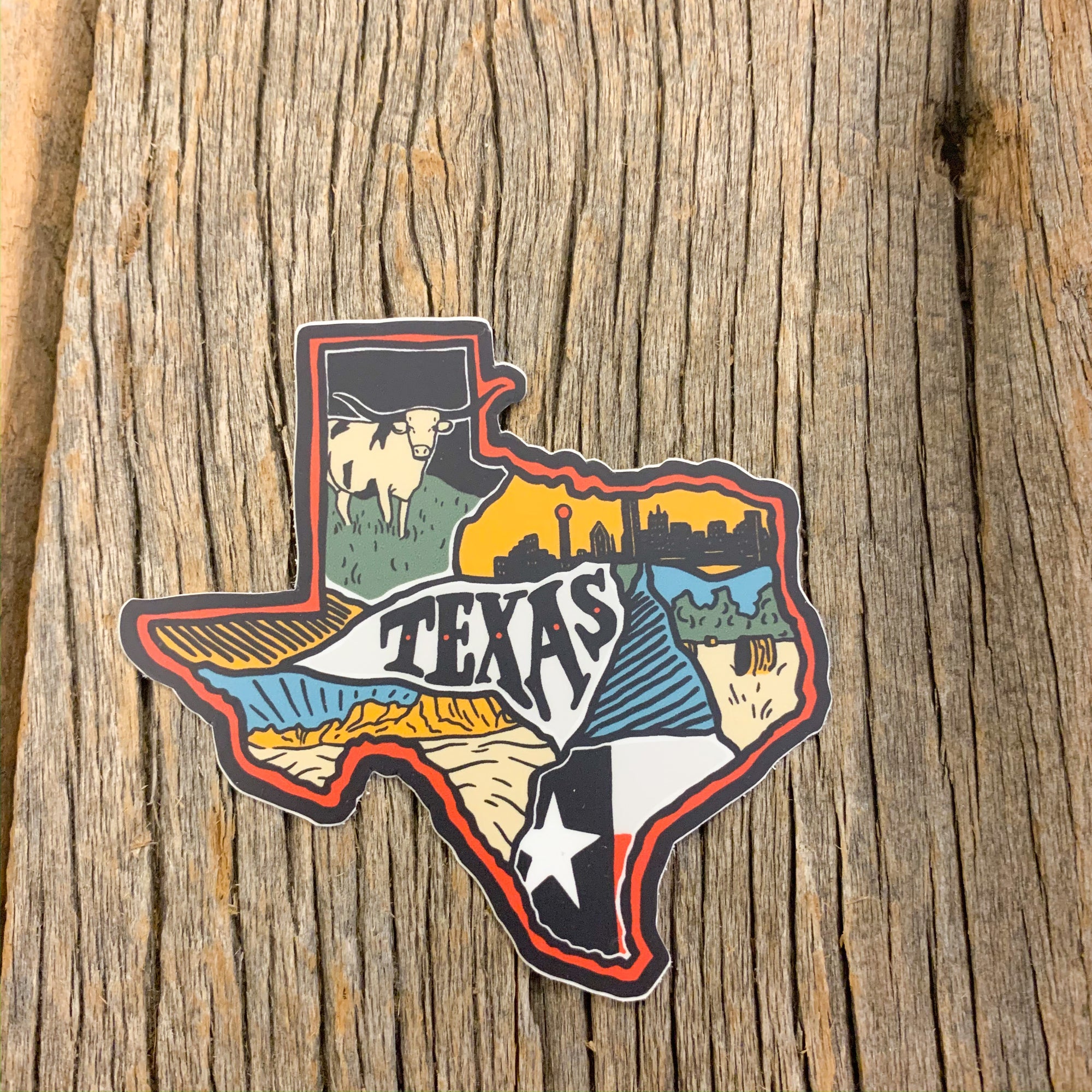 The Texas Love Sticker