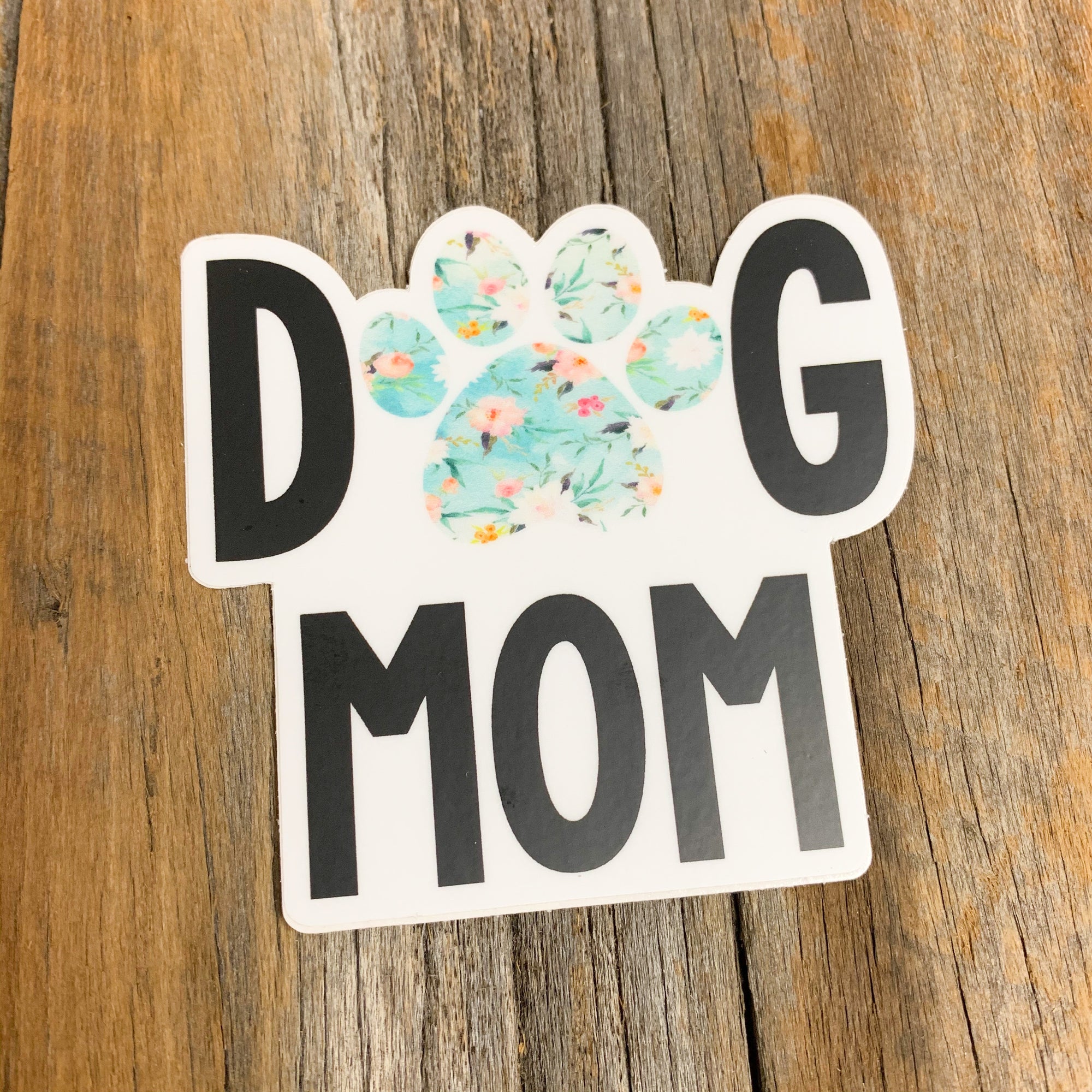 Floral Dog Mom Sticker