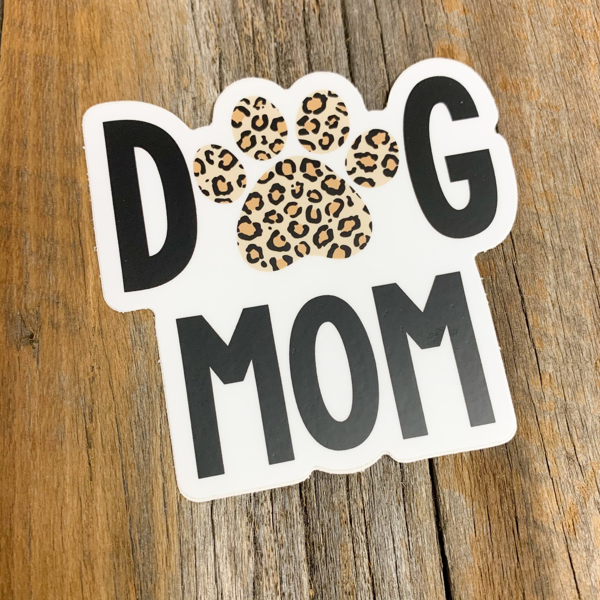 Leopard Dog Mom Sticker