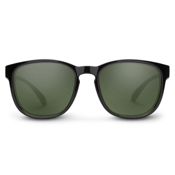 Suncloud Optics Loveseat Sunglasses Black: Polarized Gray Green Lens
