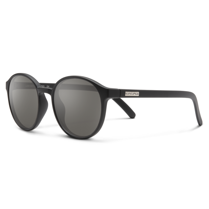 Suncloud Optics Low key Sunglasses Matte Black: Polarized Gray Lens
