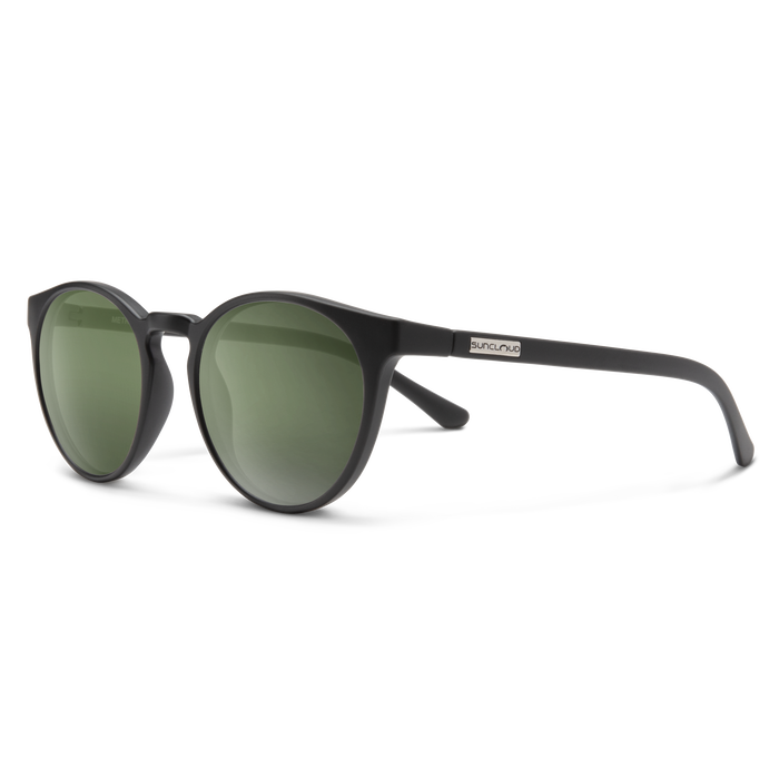 Suncloud Optics Metric Sunglasses Black: Polarized Gray Green Lens