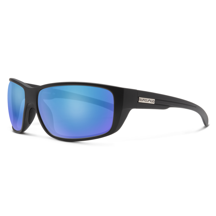 Suncloud Optics Milestone Sunglasses Matte Black - Polarized Blue Mirror Lens