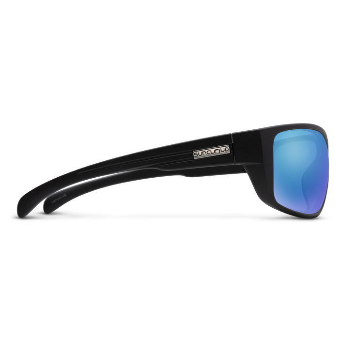 Suncloud Optics Milestone Sunglasses Matte Black - Polarized Blue Mirror Lens