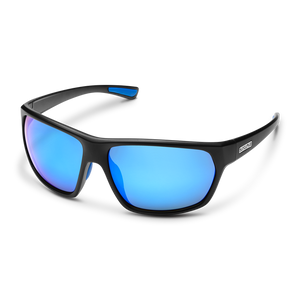 Suncloud Optics Boone Sunglasses Matte Black: Polarized Blue Mirror