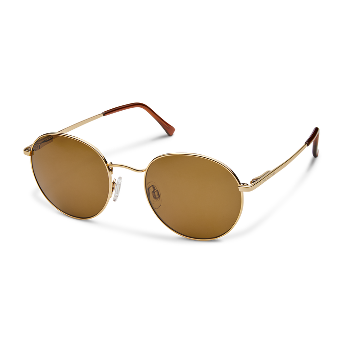 Suncloud Optics Bridge City Sunglasses Gold: Polarized Brown