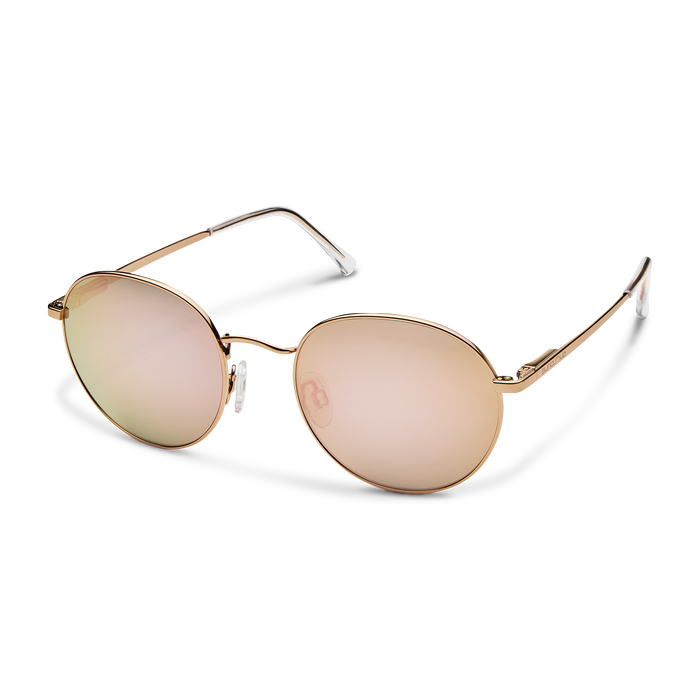 Suncloud Optics Bridge City Sunglasses Rose Gold - Polarized Pink Gold Mirror