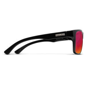Suncloud Optics Rambler Sunglasses Black - Polarized Red Mirror Lens
