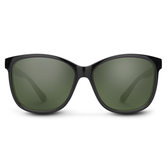 Suncloud Optics Sashay Sunglasses Black: Polarized Gray Green Lens