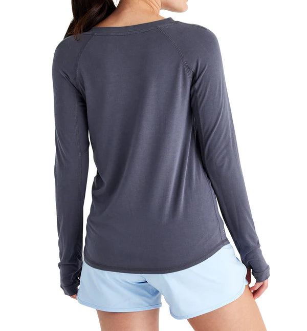 Free Fly Women's Bamboo Shade Long Sleeve - Abyss