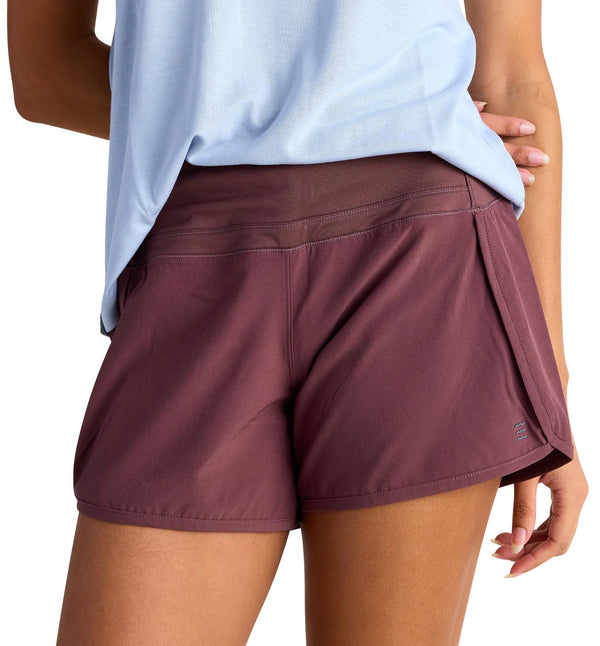 Free Fly Women's Bamboo Lined Breeze Shorts - 4" Inseam / Garnet