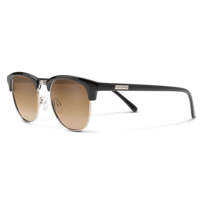 Suncloud Optics Step Out Sunglasses Black: Polarized Brown Gradient Lens