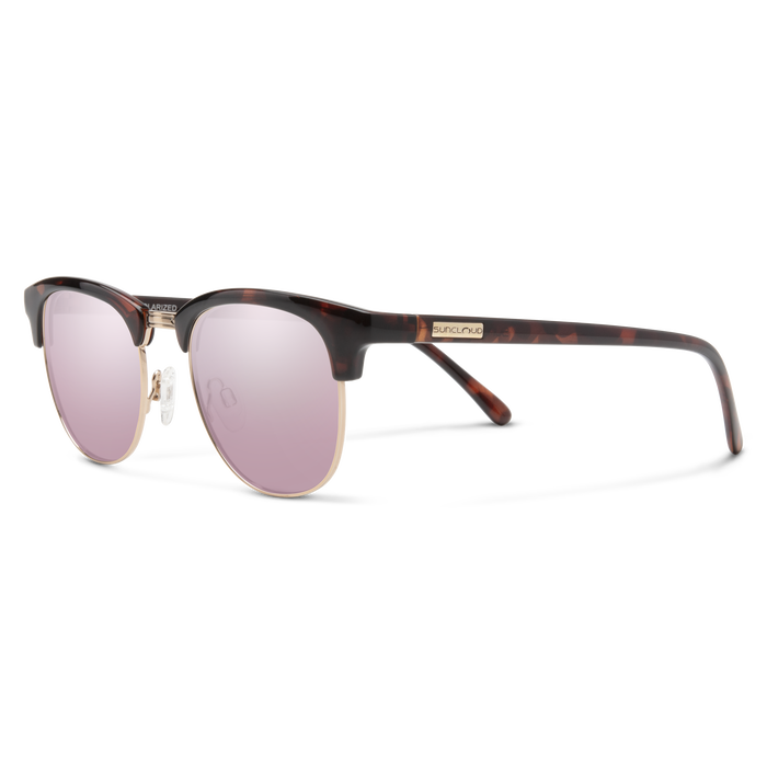 Suncloud Optics Step Out Sunglasses Tortoise: Polarized Pink Gold Mirror
