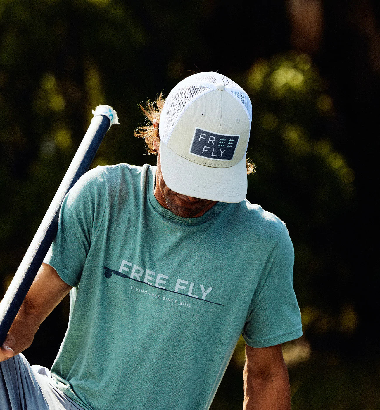 Free Fly Wave Trucker Hat | Stone Khaki